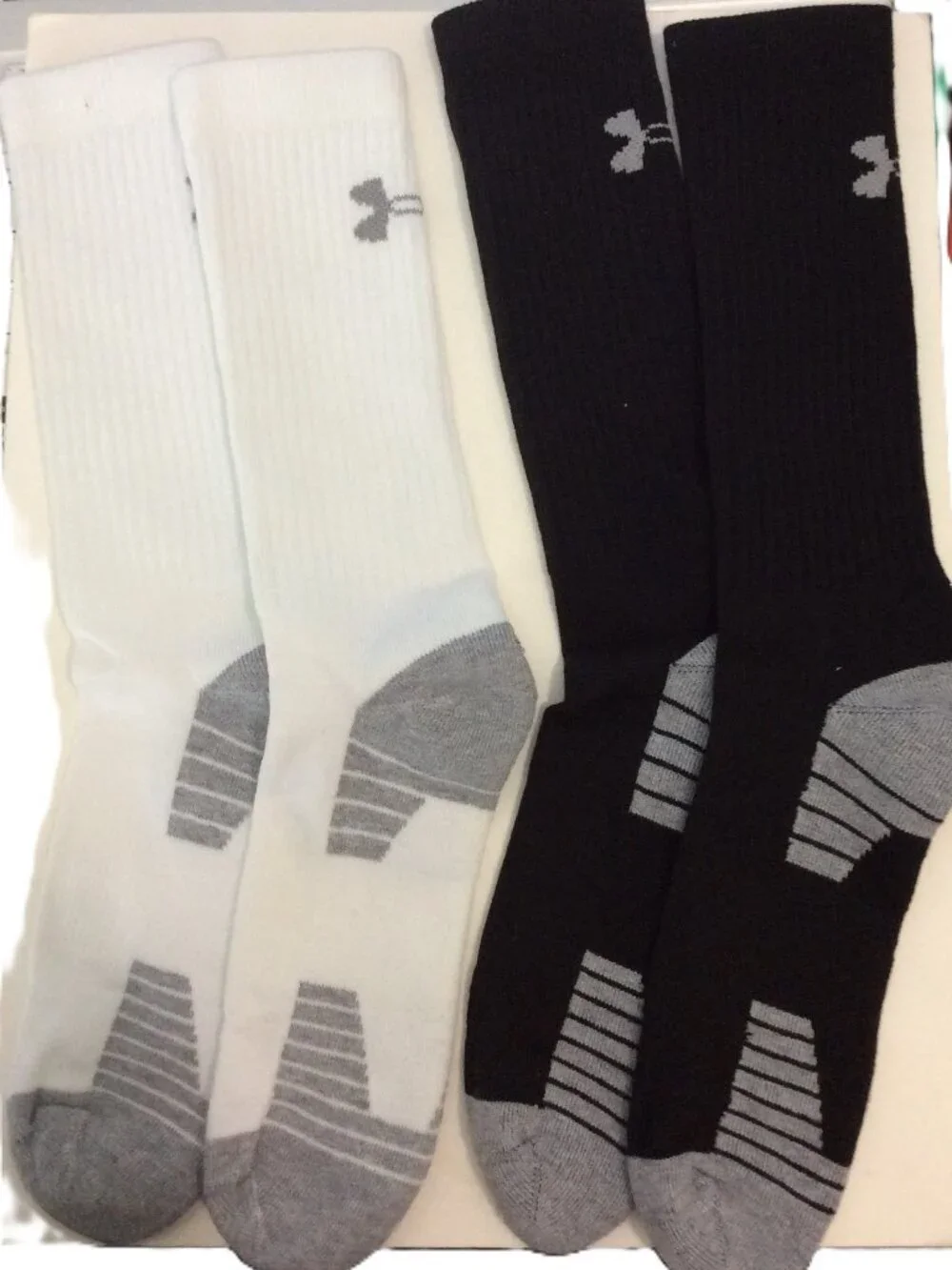 Men's Under Armour Socks - Black/Gray & White/Gray & Gray/Gray